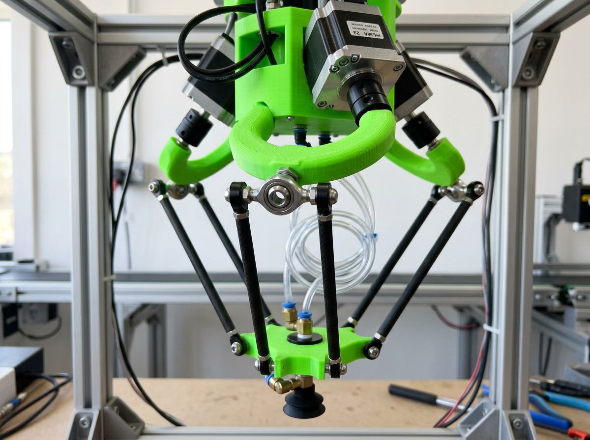 Delta parallel arm close-up