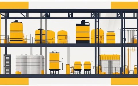 How many tons can the yellow storage tank store?