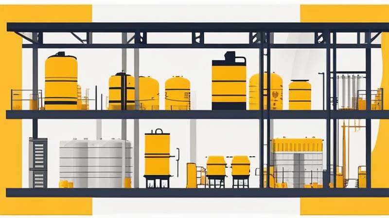 How many tons can the yellow storage tank store?