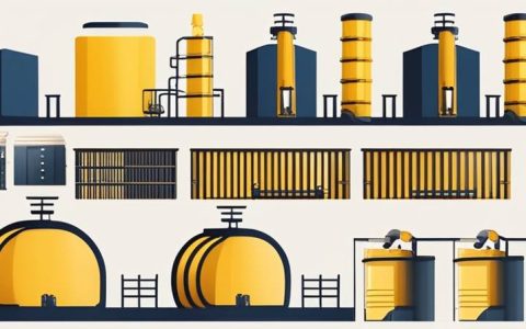 How many tons of grain can the yellow storage tank store?