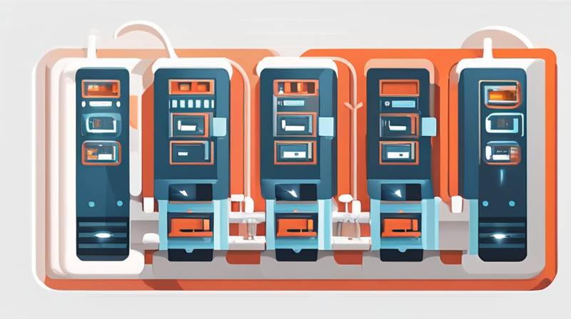 How many machines can be connected to a large energy storage system?