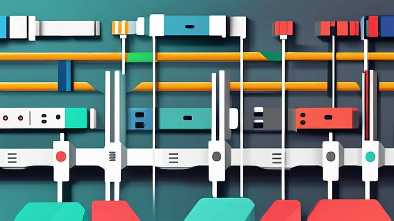 What do the colors of energy storage cables represent?