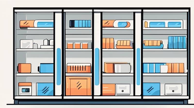 On which cabinet is the energy storage button located?