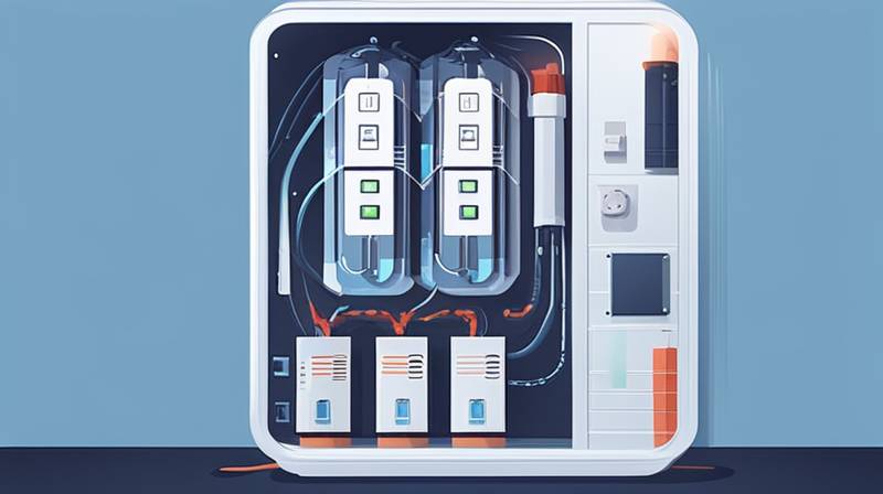 How does the energy storage device turn blue?