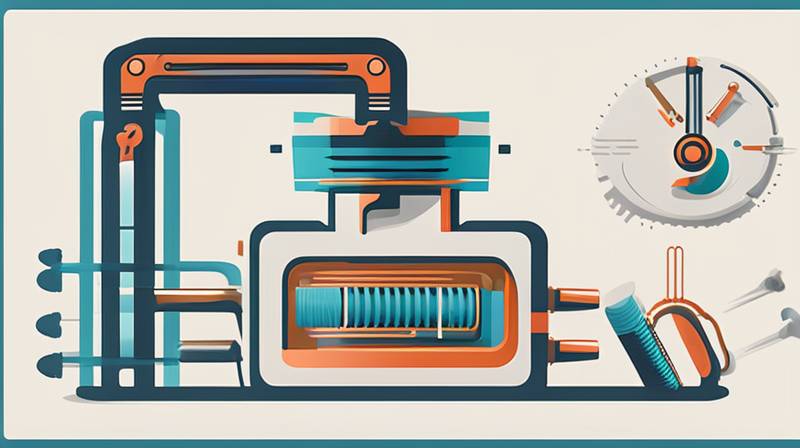 How does the hydraulic spring mechanism store energy?