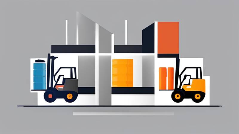 How much pressure does the forklift accumulator store energy?