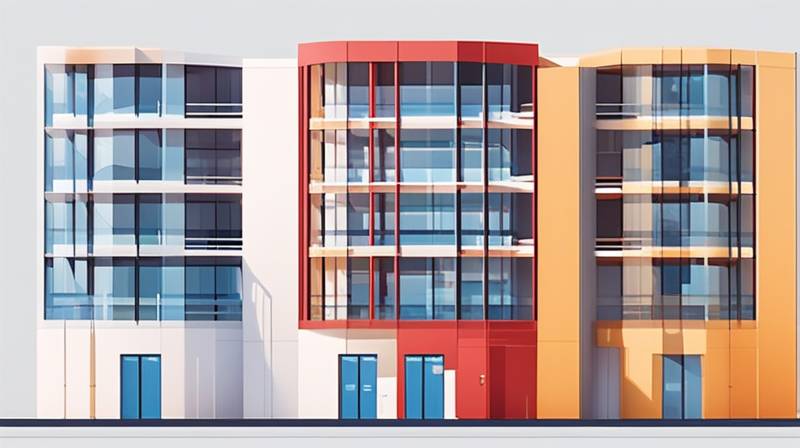 What is the curtain wall area of the energy storage building?