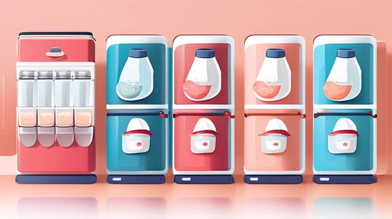 How much breast milk can be stored in a 40-liter refrigerator