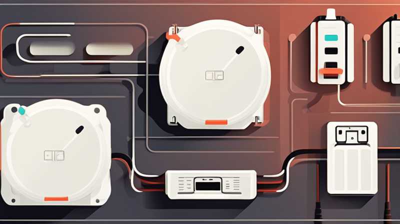 Diagrama de cómo conectar los cables de la batería de almacenamiento de energía.