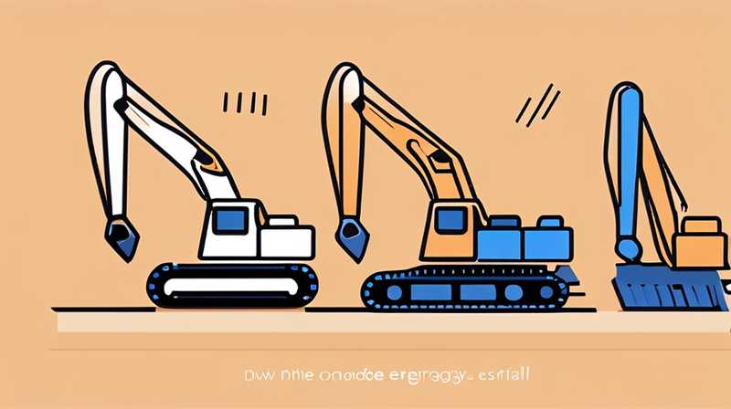 ¿Dónde está atornillado el acumulador de energía de la excavadora?