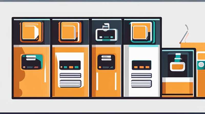 Ilustración de cómo cargar el gabinete de baterías de almacenamiento de energía