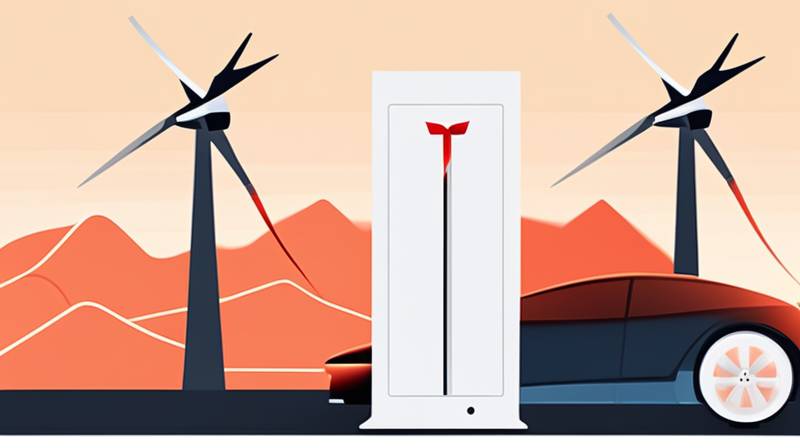 How does the Tesla Powerwall function in combination with wind energy?