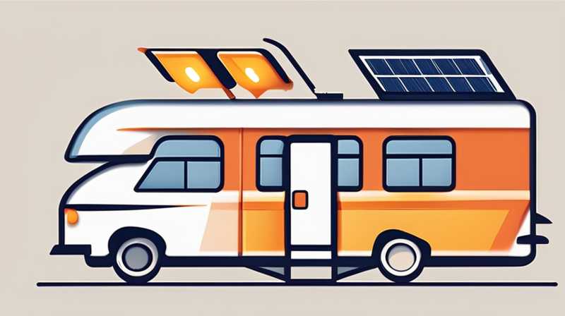 How many solar lights should be installed on the RV