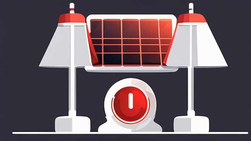 What to do if the red light of the solar lamp is on