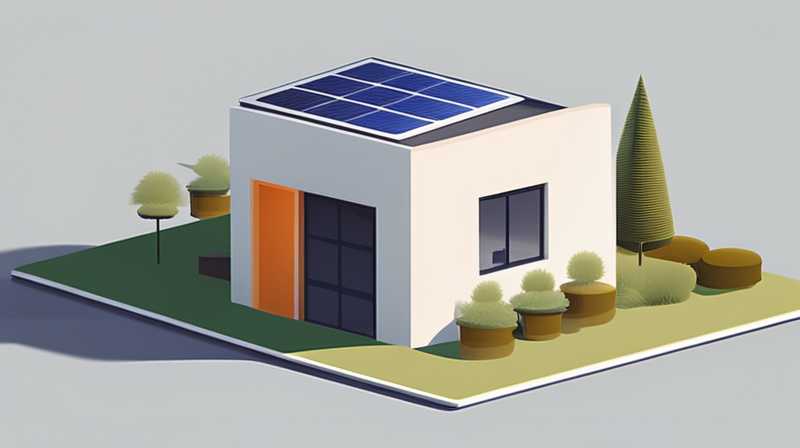 What does a flat roof with solar panels look like?