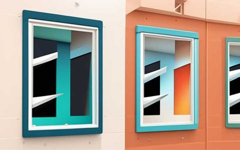 What is the tilted solar energy outside the window called?