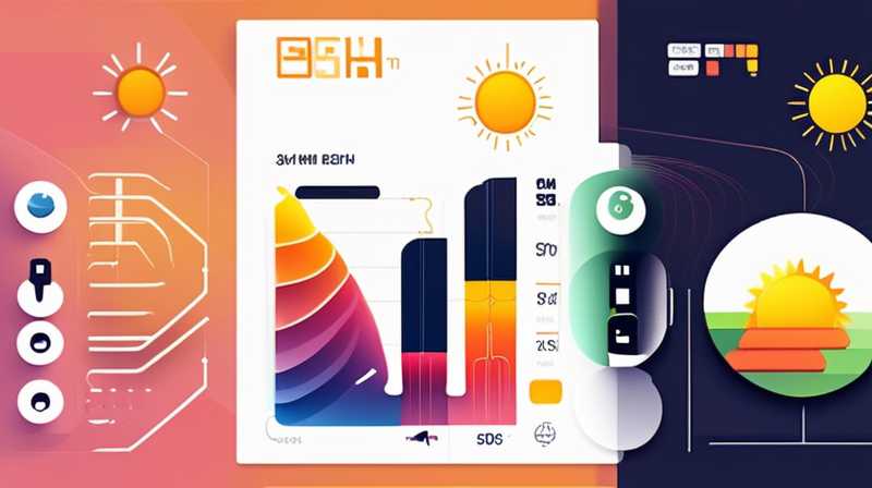 How much solar energy is used in 5 kWh of electricity per day