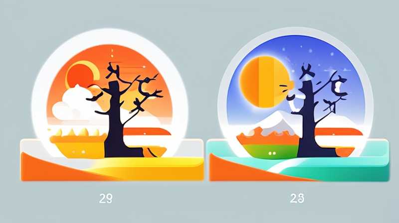 What is the solar temperature in four seasons?