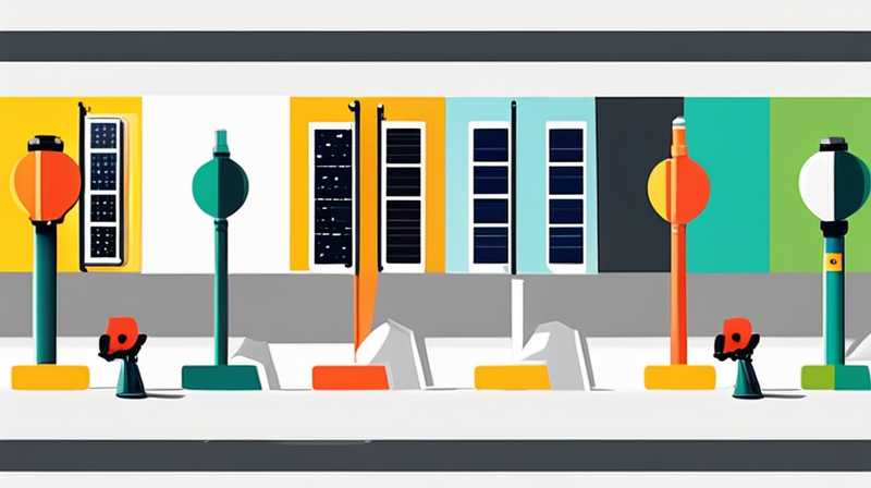 How many meters is the distance of solar street lights