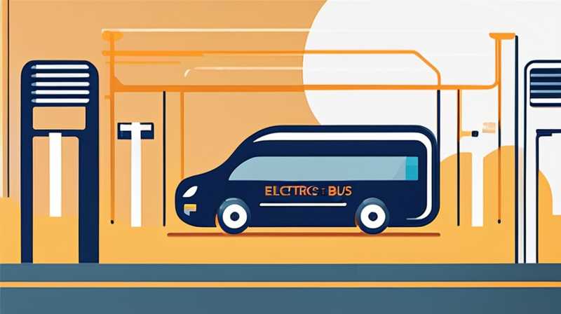 How long does it take to charge an electric bus with solar power?