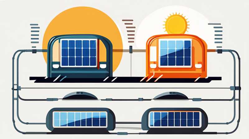 How does a solar train generate electricity?