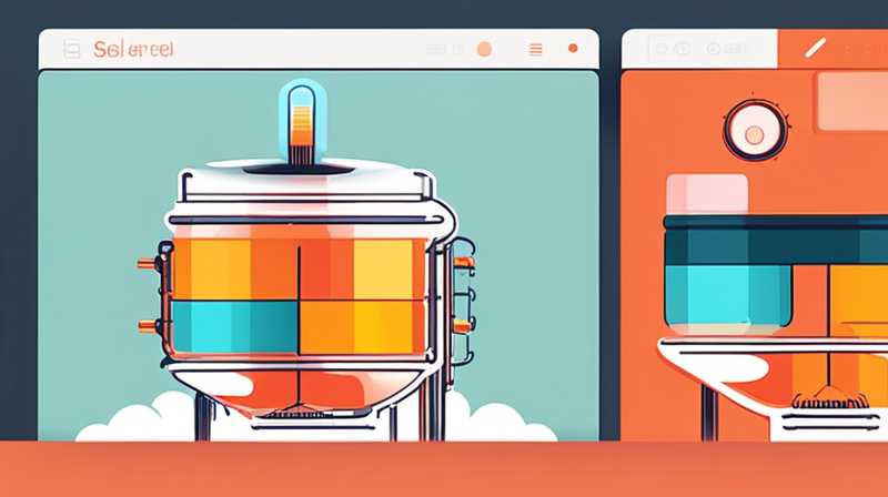 What is the volume of the solar thermal barrel?