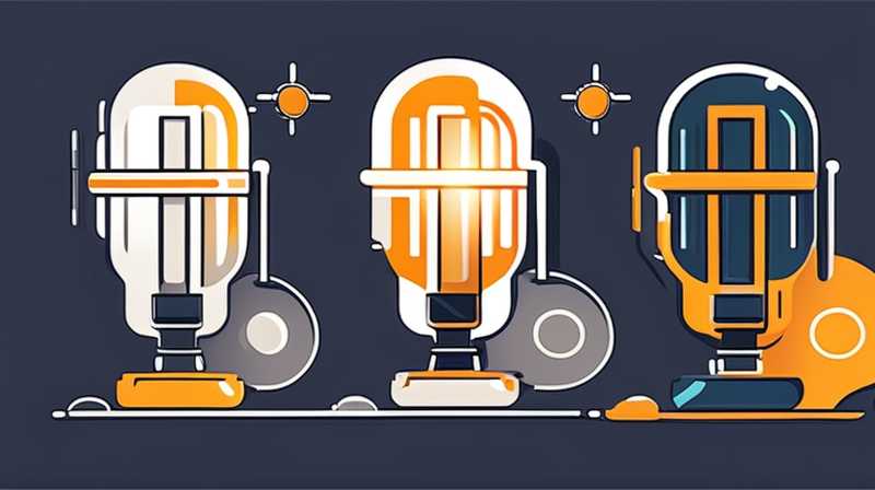 Which solar lamp is brighter?