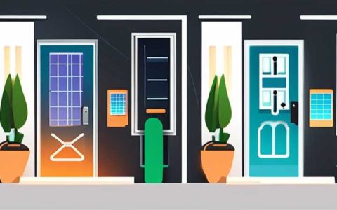 How many watts of solar lights are used outside the door