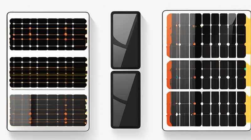 What do the V and W of solar panels represent?