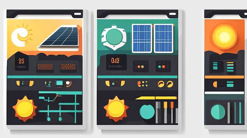 How to use solar control panel