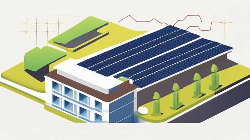 How many meters are the rooftop solar panels?