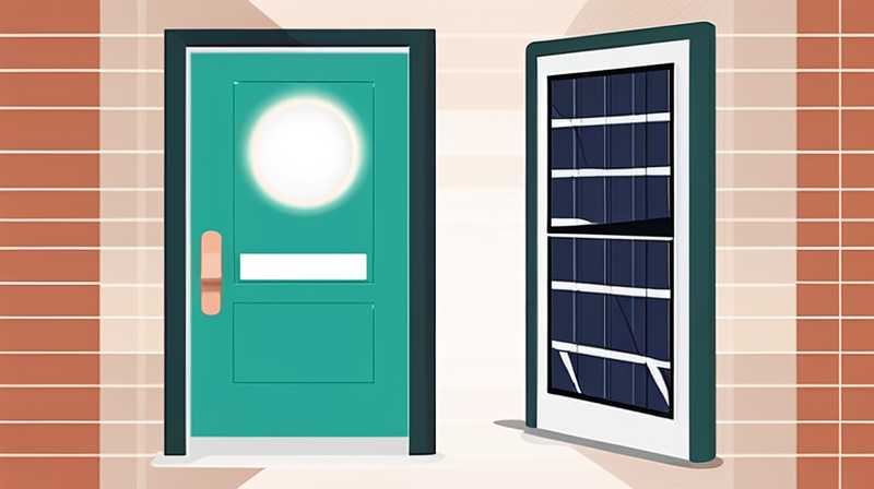 How to disassemble the solar panel of the front door light