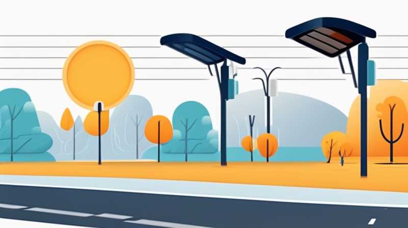 How many watts are there for solar street lights on the road