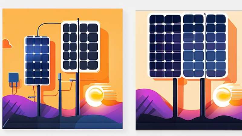 How can solar panels be connected to lights?