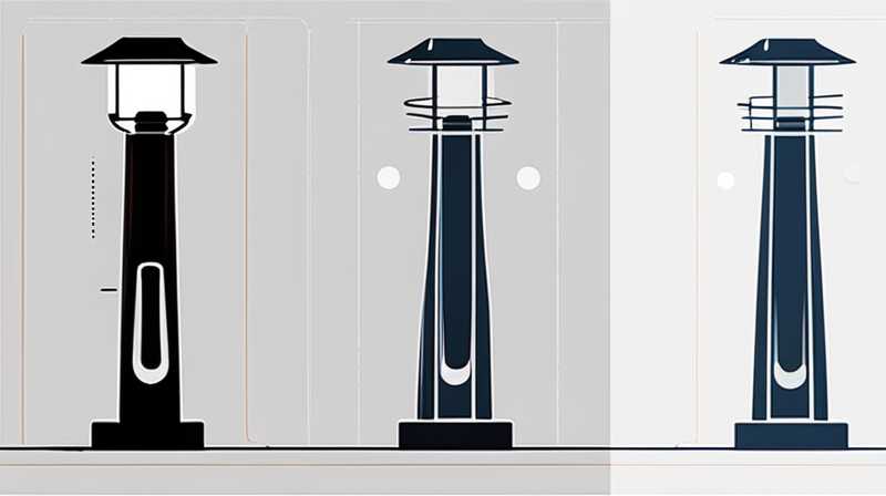 How to connect the solar power line of the column lamp