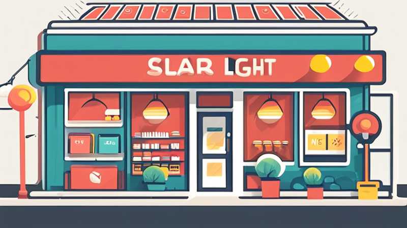 What is the name of the store that sells solar lights?