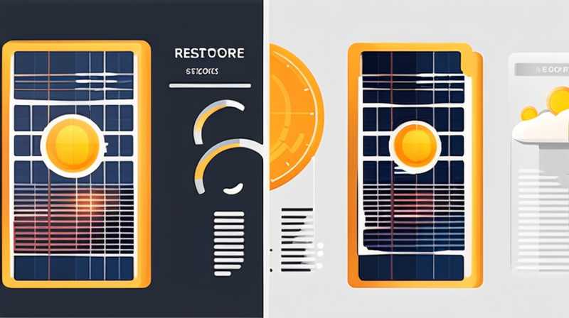 How to set the solar time restore