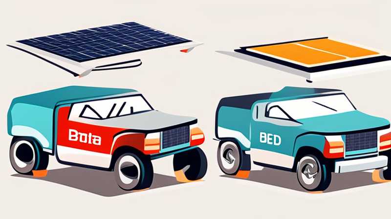 How many watts should I choose for the solar panels on the bed truck?