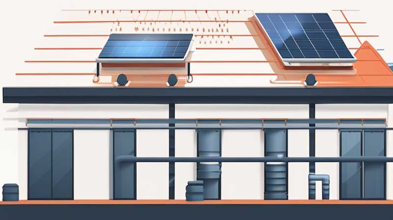 How to lay the pipes for solar energy on the roof