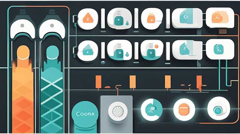 Diagrama de cómo cablear e instalar gabinetes de almacenamiento de energía.