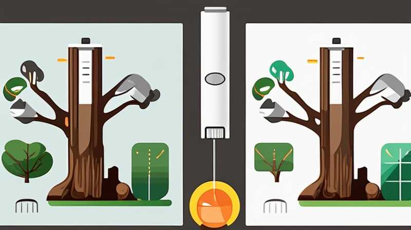 How to install solar lights on tree trunks