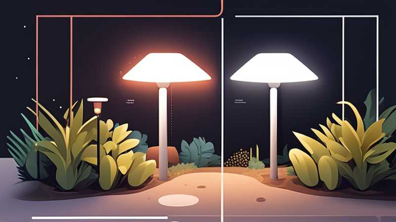 Where is the battery of solar garden light located?