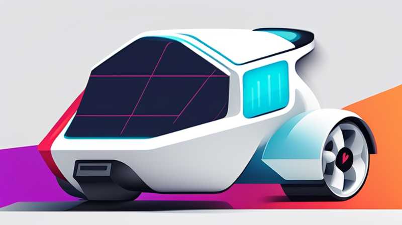 How many meters can a solar electric car run?