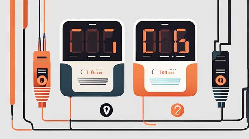 How to connect a current and voltage meter to solar energy