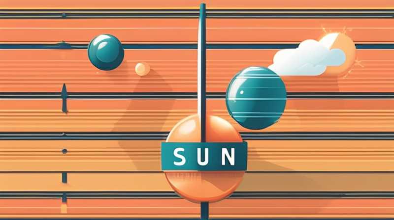 What does the word "sun" on a solar light mean?