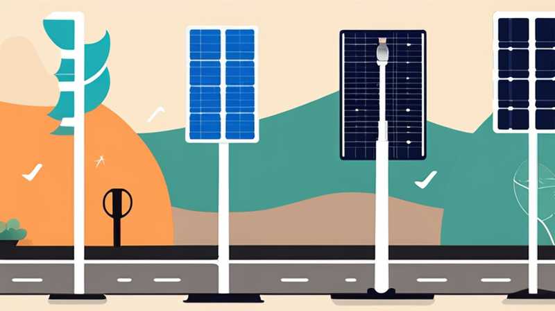 How many meters are the distance between 50W solar street lights?