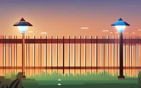 How to connect solar lights on park fences