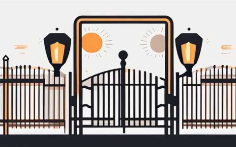 What is the solar light on the gate called?