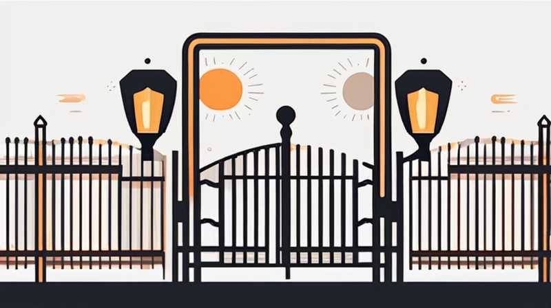 What is the solar light on the gate called?