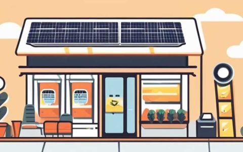 How many watts of solar lights are used in the store